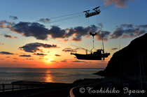 三宝港の夕日01